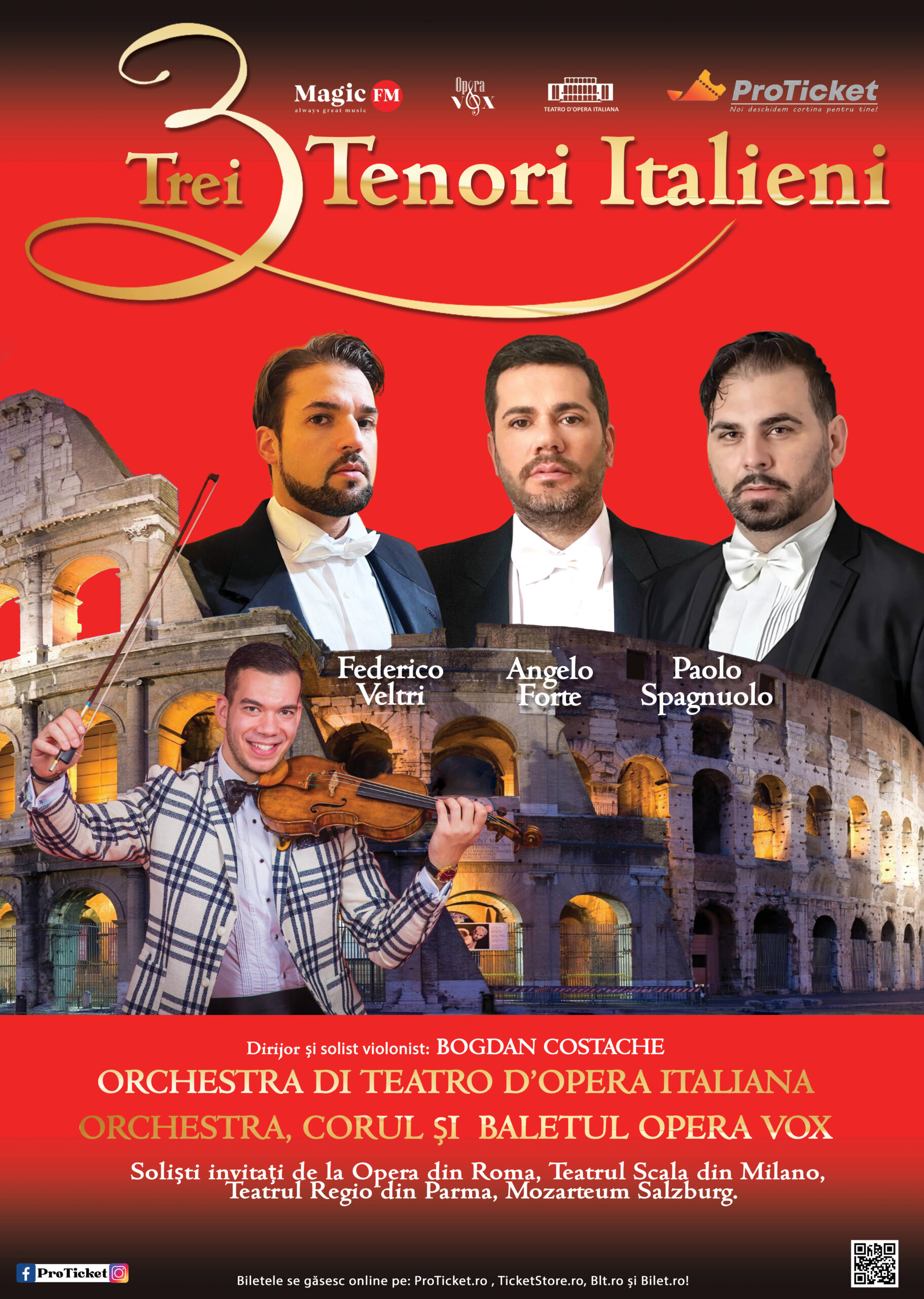 Afis Trei Tenori Italieni 2025